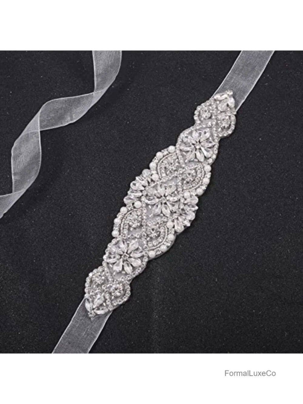 Handmade Crystal Rhinestone Wedding Sash Belt for Evening Dress